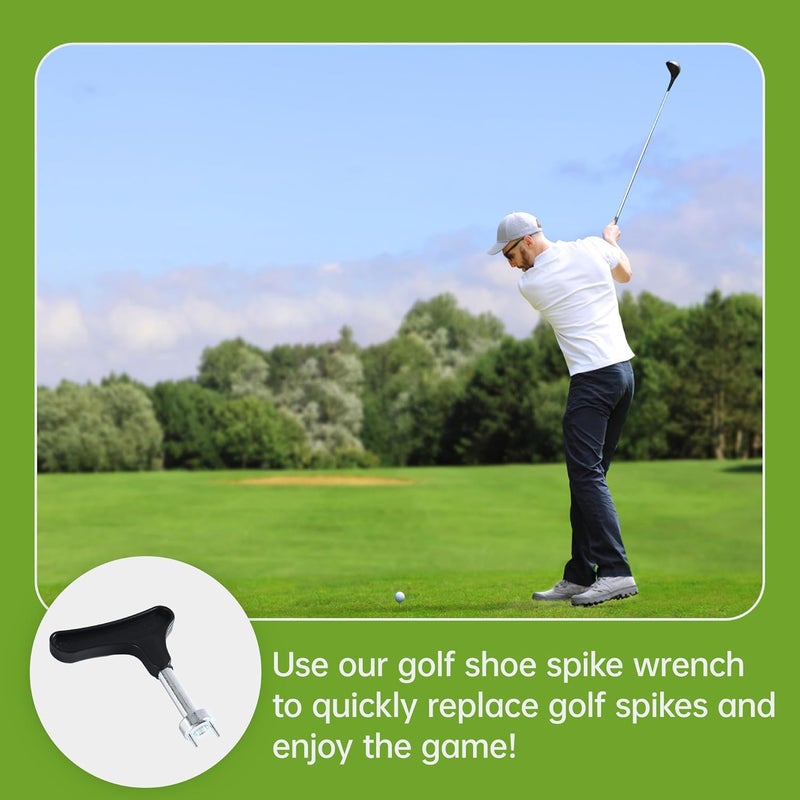 MCSDFN Golf Spike Wrench Zinc Alloy Golf Spike Tool with Ergonomic Handle Universal Spike Shoes Replacement Tool for Spike Shoes - Image 5